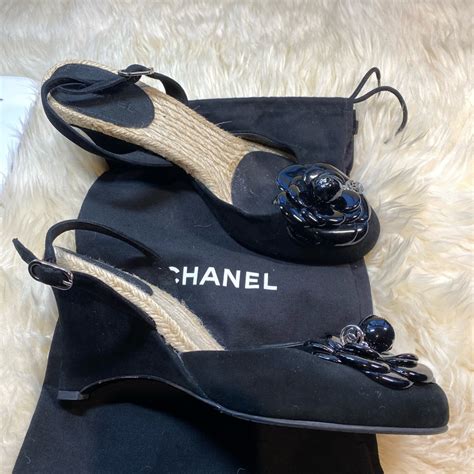 Chanel camellia flower shoes